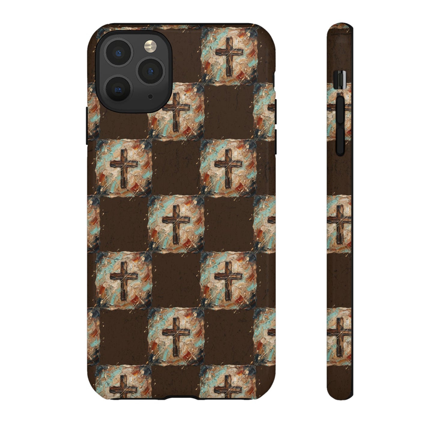 Checker Painted Cross Tough Case