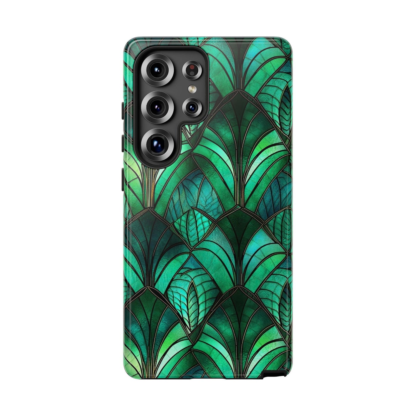 Emerald Green Stained Glass Tough Phone Case