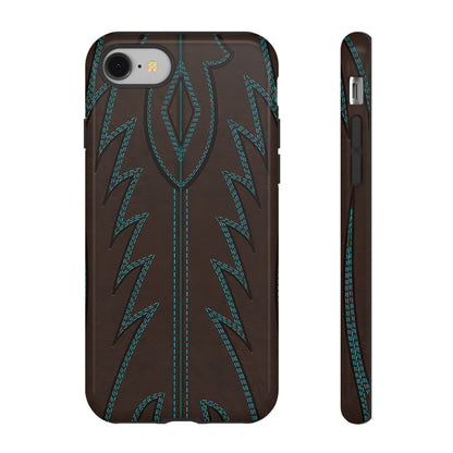 Boot Closeup Brown Turquoise Tough Case