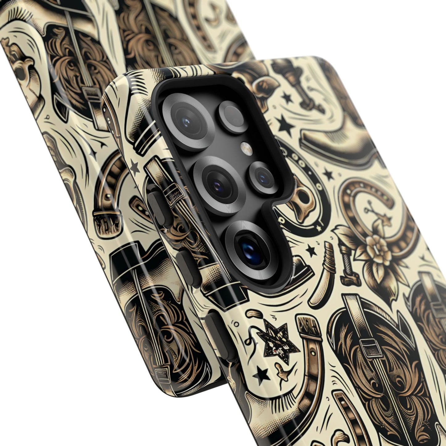 Skulls Boots Horseshoes Tough Phone Case