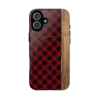 Red Plaid Magnetic Case