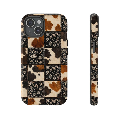 Cowhide Bandana Checkered Tough Case