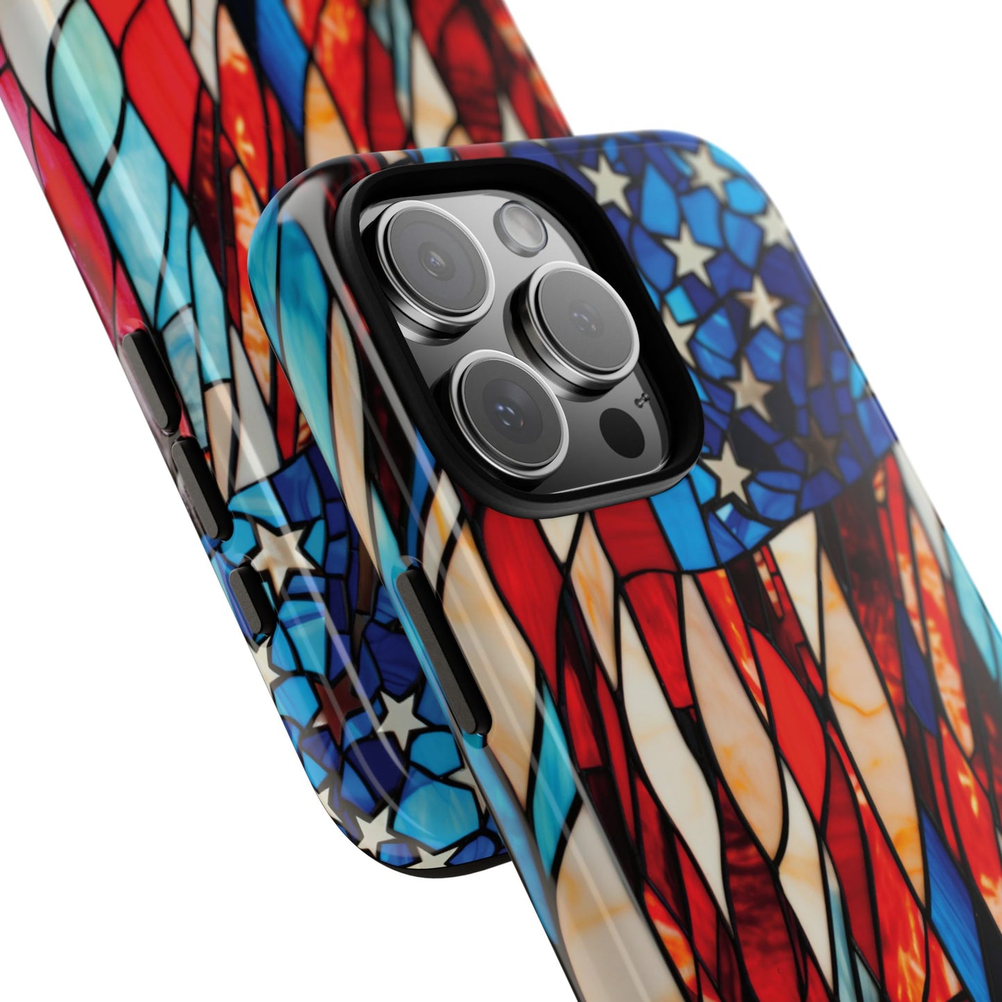 American Flag Stained Glass Patriotic Tough Phone Case