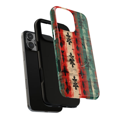 Christmas Grunge Aztec Magnetic Case