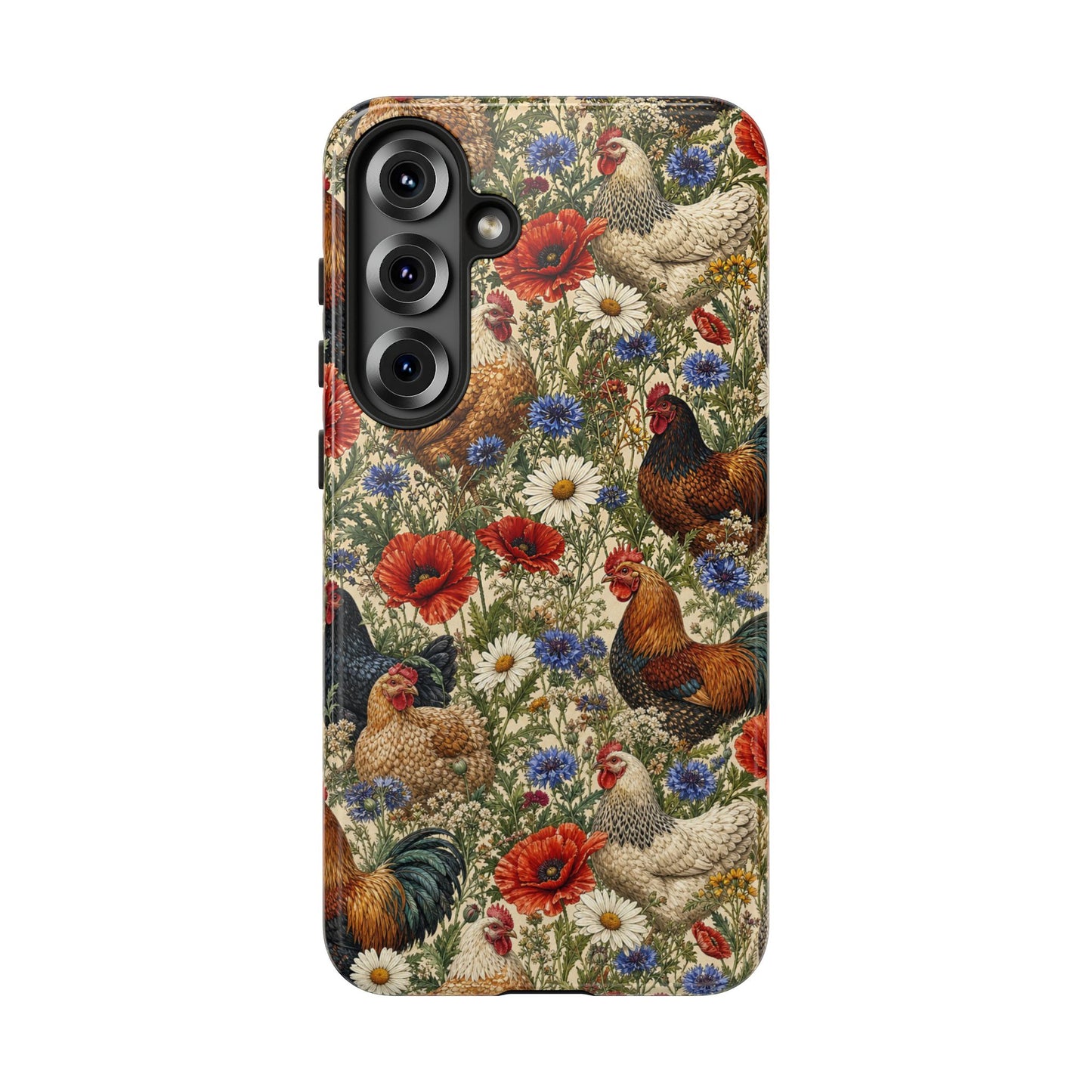 Patriotic Floral Chickens Tough Case