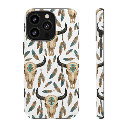 Aztec Feather Skull Tough Case