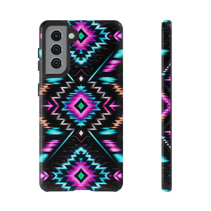 Black Neon Aztec Rug Tough Case