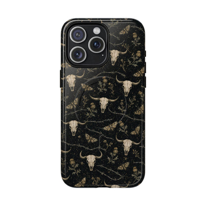 Bull Skull Barbwire Magnetic Case