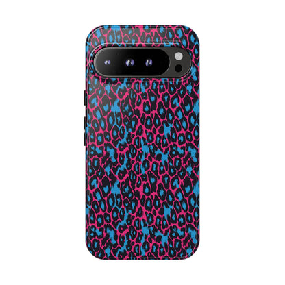 Pink Blue Leopard Phone Case