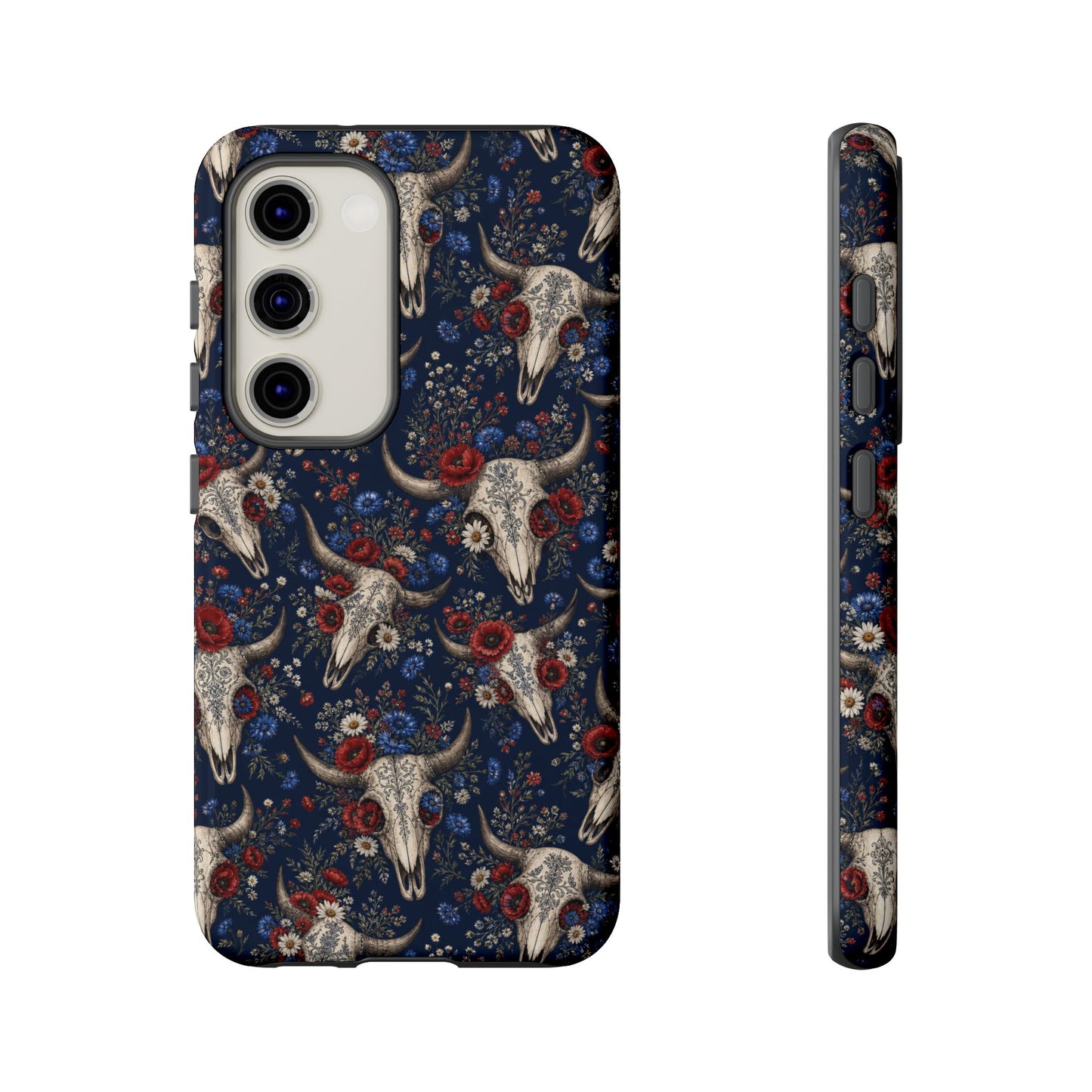 Patriotic Floral Skulls Tough Case