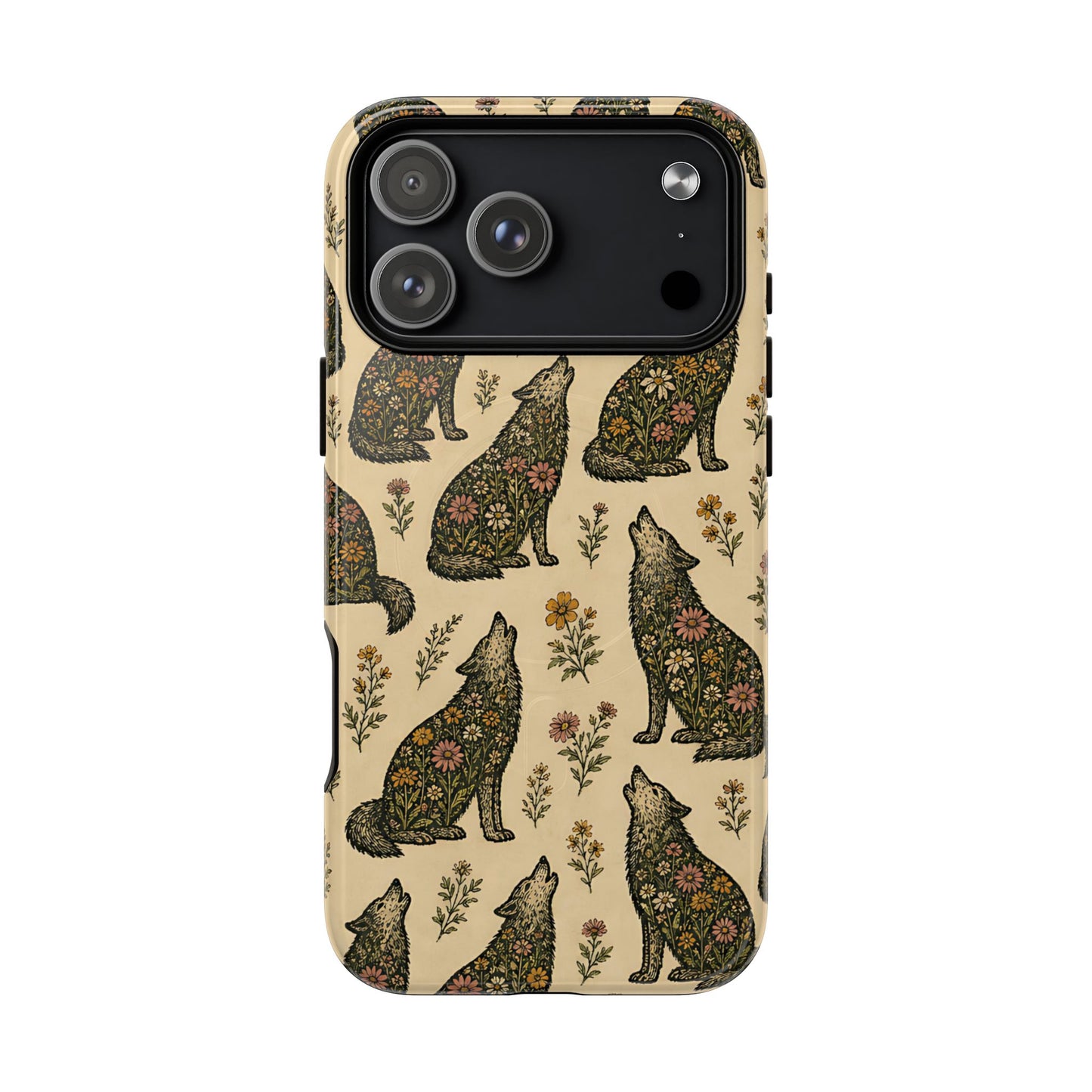 Floral Wolves Magnetic Case