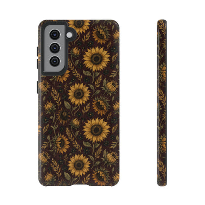 Burgundy Sunflowers Tough Case