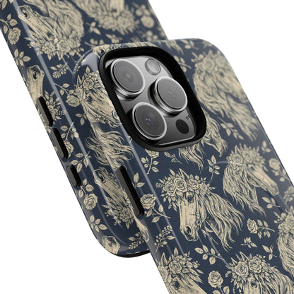 Floral Horses Magnetic Case