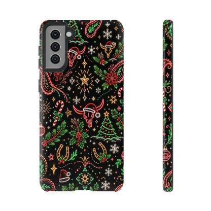 Neon Christmas Skulls Tough Case