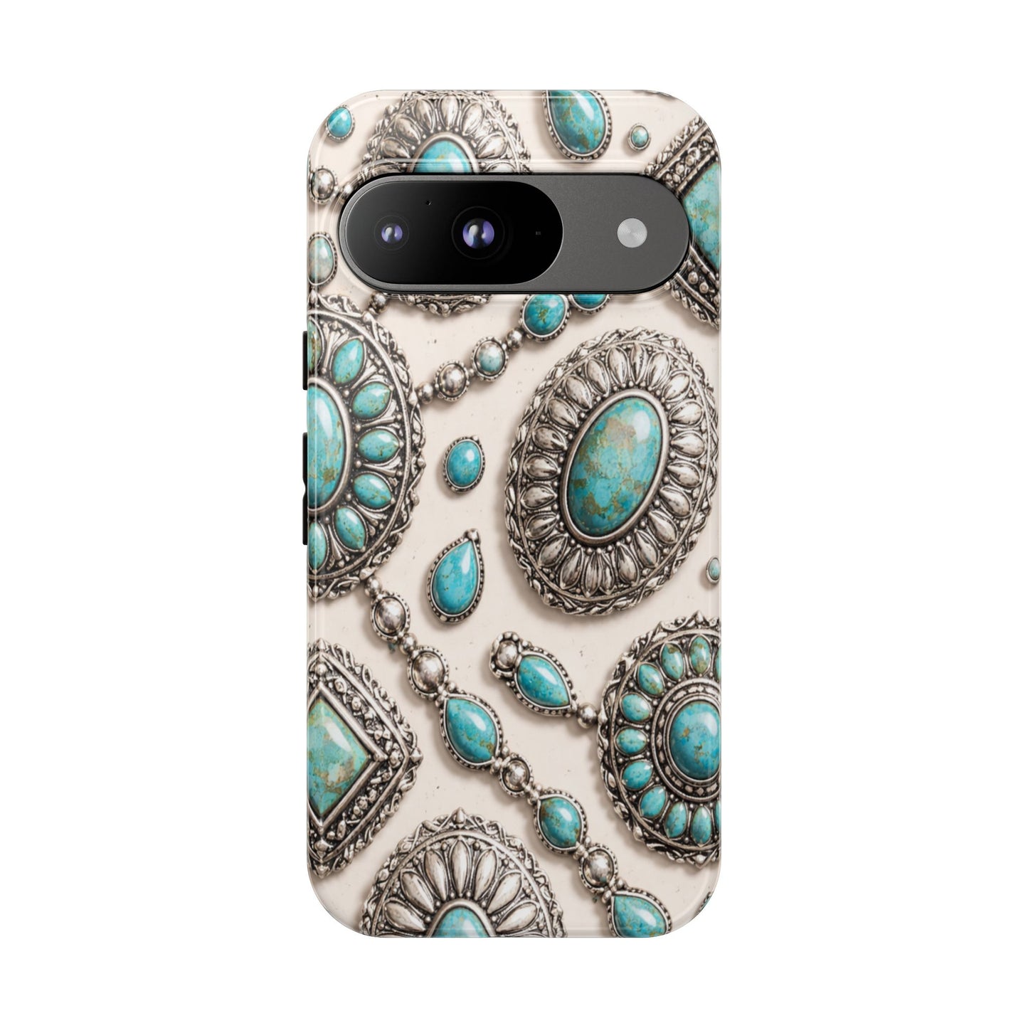 Turquoise Silver Concho Tough Case