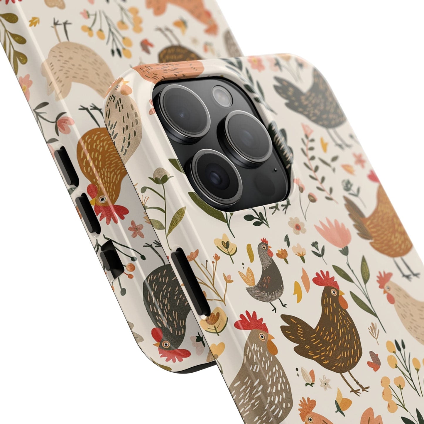 Floral Chickens Phone Case