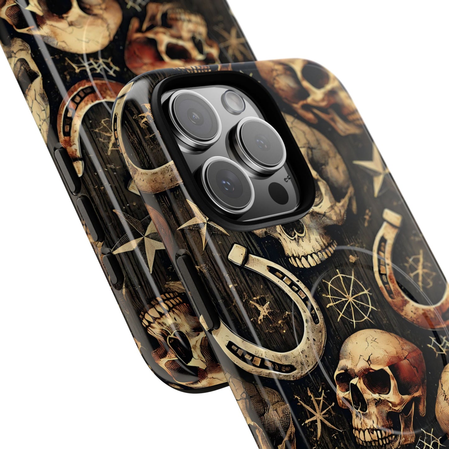 Skulls Horseshoes Dark Magnetic Case