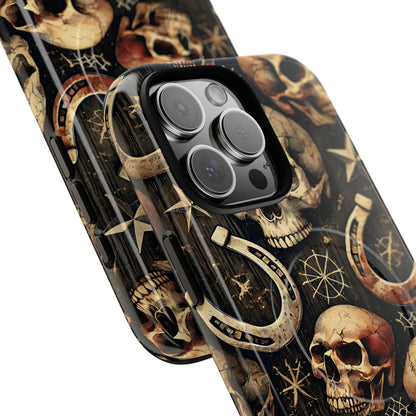 Skulls Horseshoes Dark Magnetic Case
