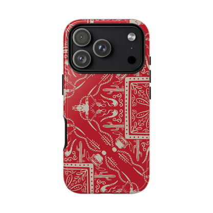 Western Red Bandana Tough Phone Case
