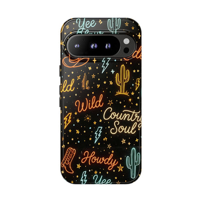 Neon Western Script Tough Case