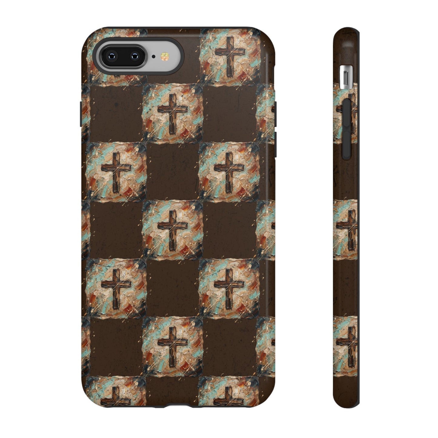 Checker Painted Cross Tough Case