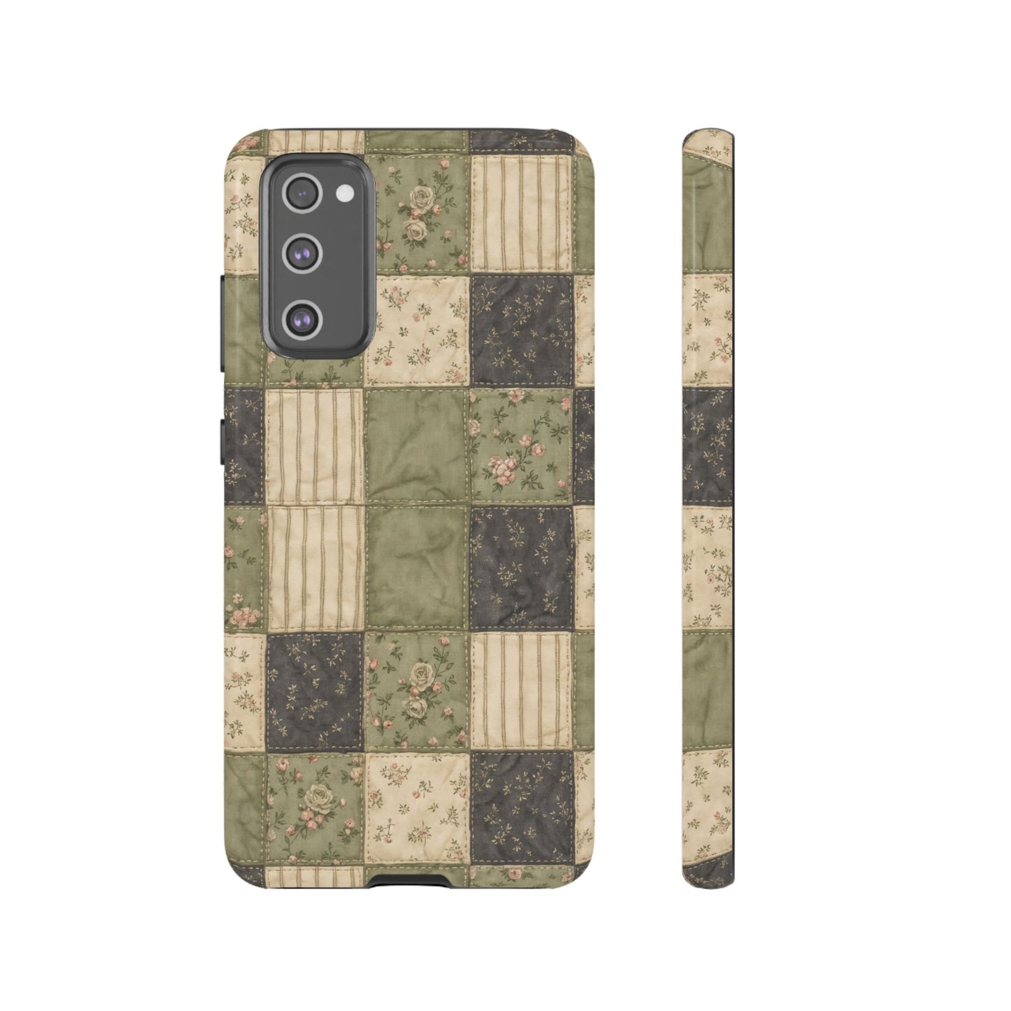 Sage Floral Patchwork Tough Case