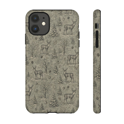 Etched Winter Buck Tough Case