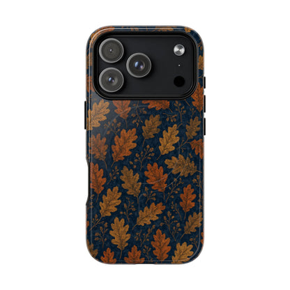 Navy Autumn Leaves Magnetic Case
