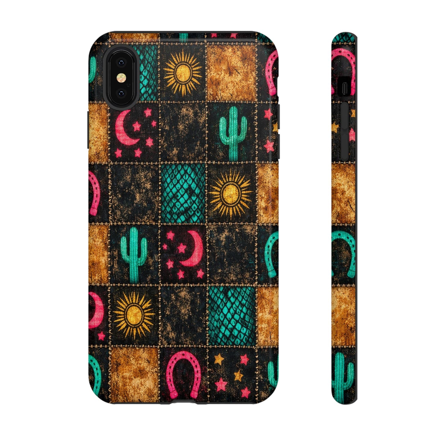 Neon Cactus Patchwork Tough Case