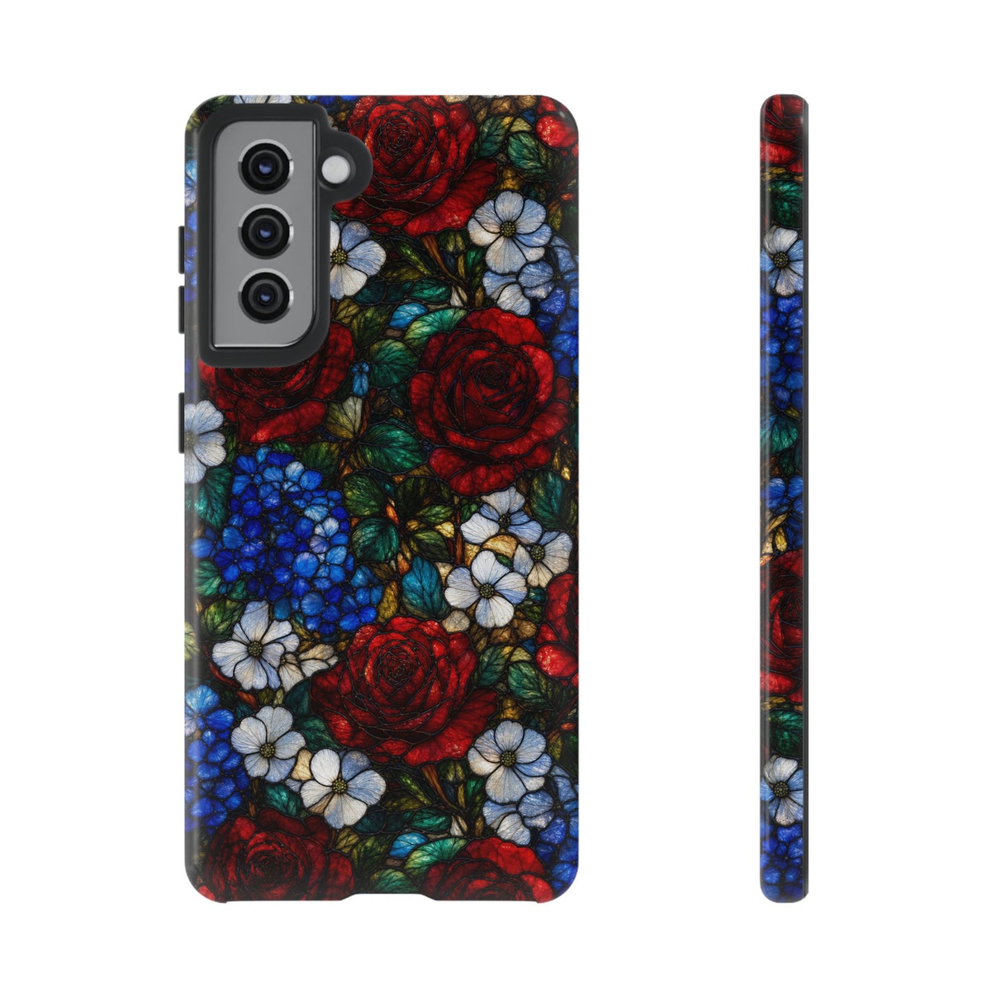 Patriotic Floral Glass Tough Case