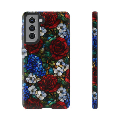 Patriotic Floral Glass Tough Case