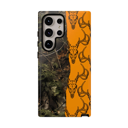 Camo Deer Skulls Orange Tough Case