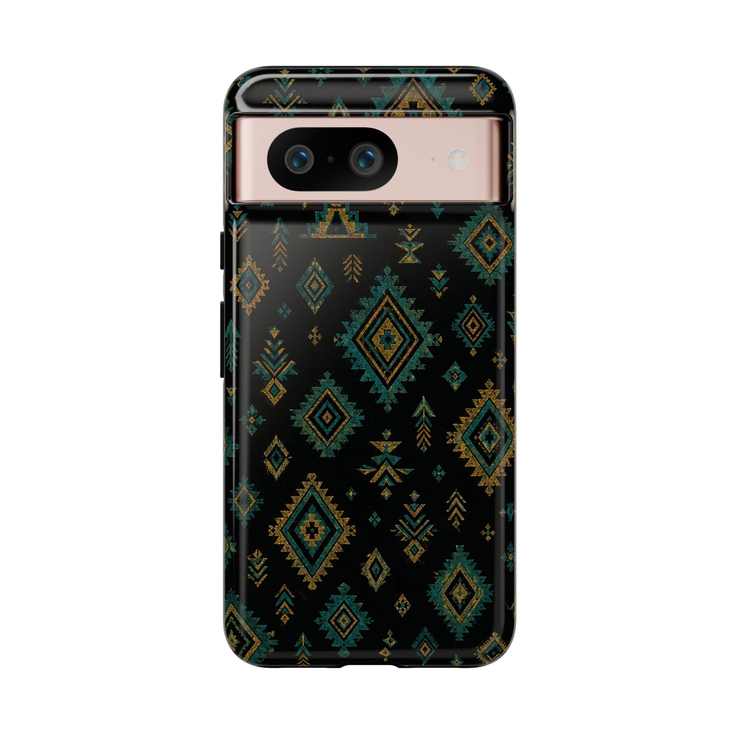 Turquoise Gold Aztec Tough Case