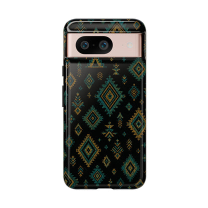 Turquoise Gold Aztec Tough Case