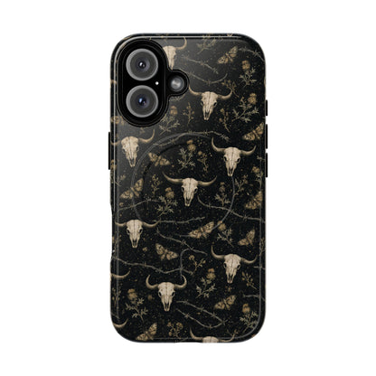 Bull Skull Barbwire Magnetic Case