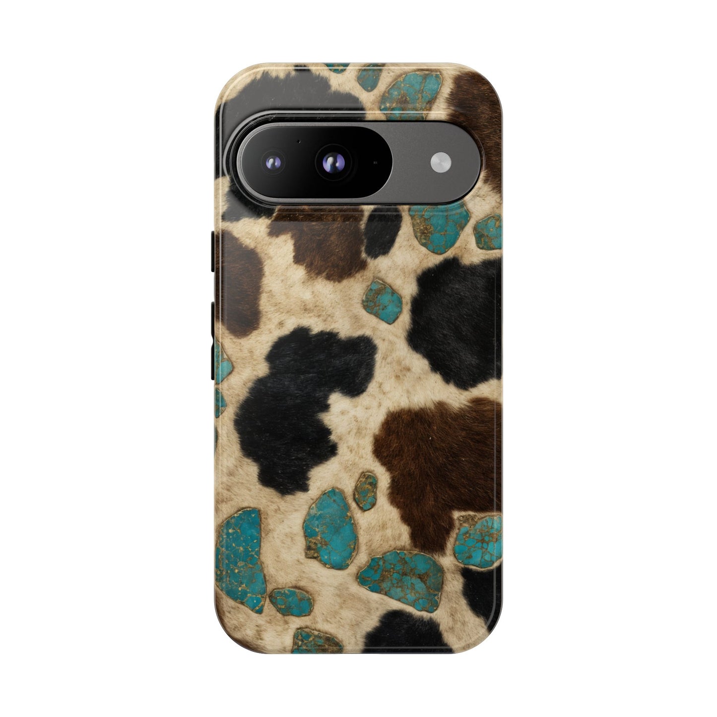 Turquoise Cowhide Tough Case