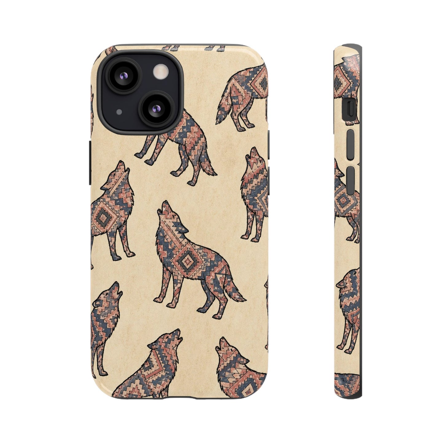 Rose Aztec Wolf Tough Case