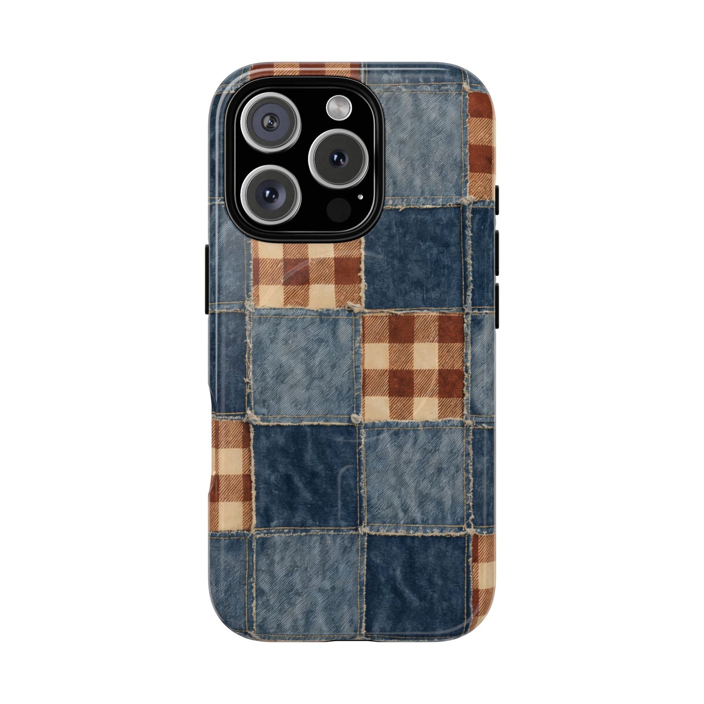 Denim Patchwork Magnetic Case