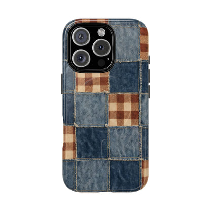 Denim Patchwork Magnetic Case