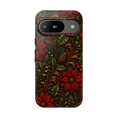 Carved Christmas Holly Tough Case
