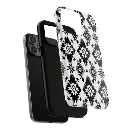 Black White Aztec Magnetic Case