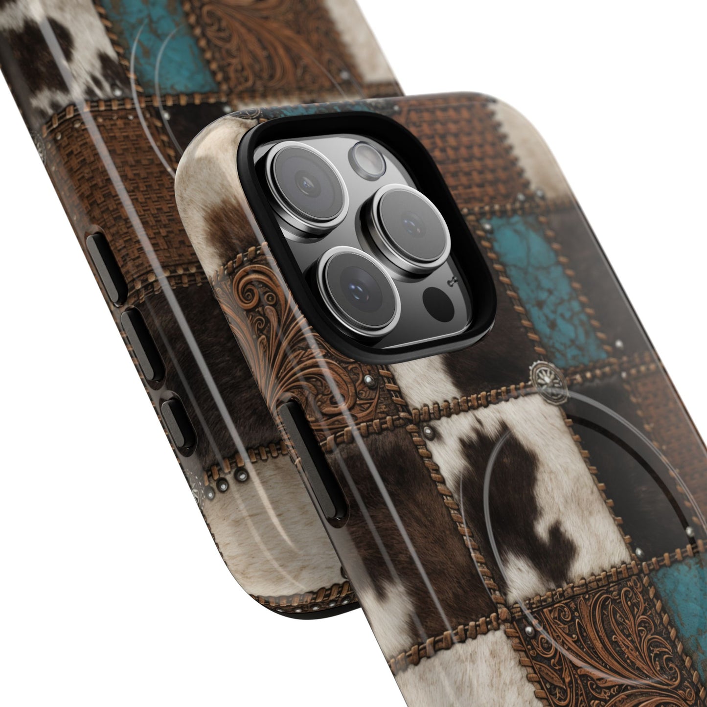 Tooled Hide Magnetic Case