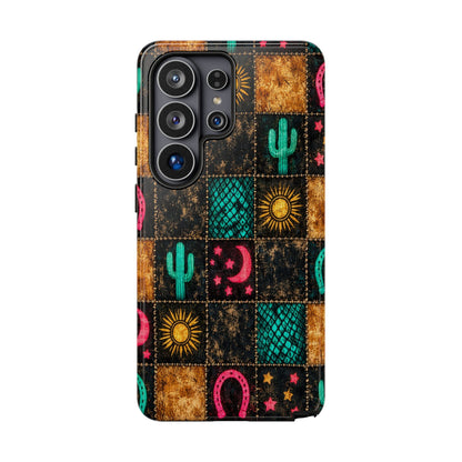 Neon Cactus Patchwork Tough Case
