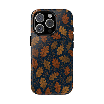 Navy Autumn Leaves Tough Case