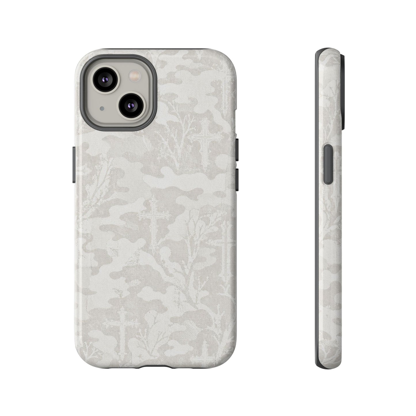 White Camo Cross Tough Case