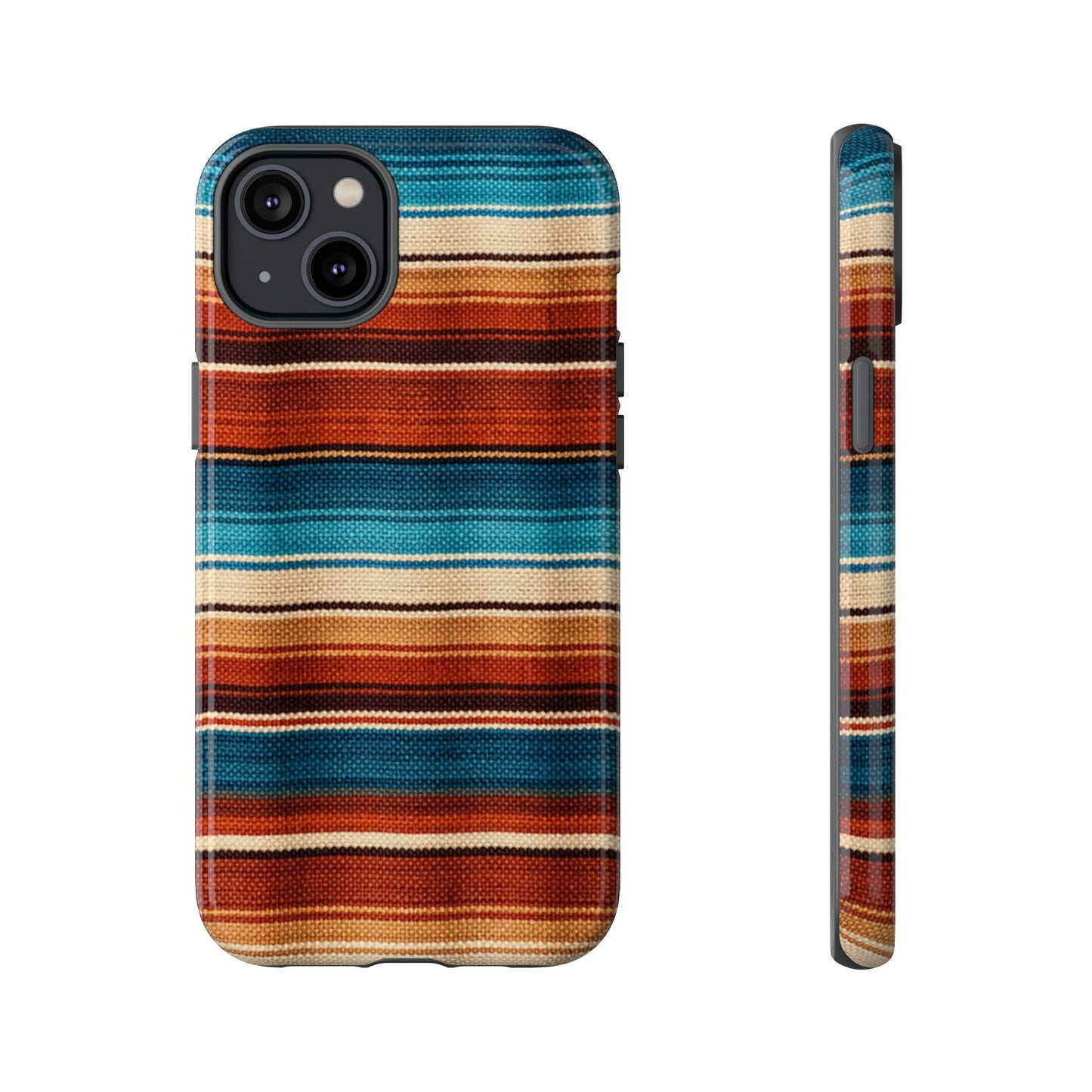 Turquoise + Orange Serape Tough Case