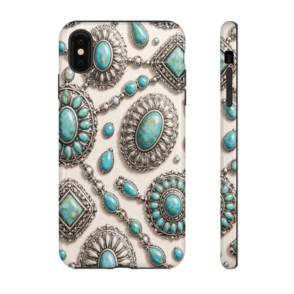 Turquoise Silver Concho Tough Case