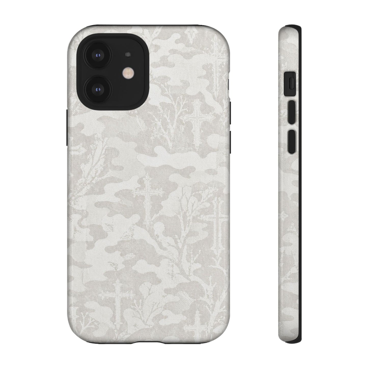 White Camo Cross Tough Case