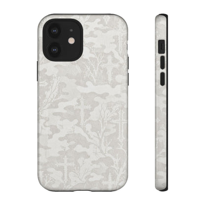 White Camo Cross Tough Case
