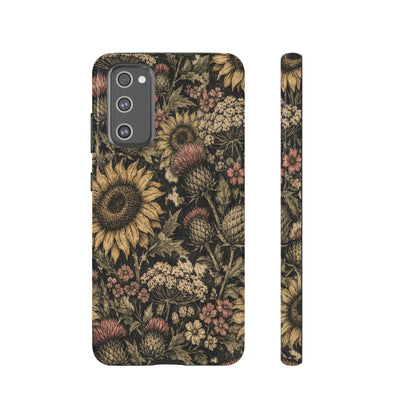Cowhide Sunflower Thistles Tough Case